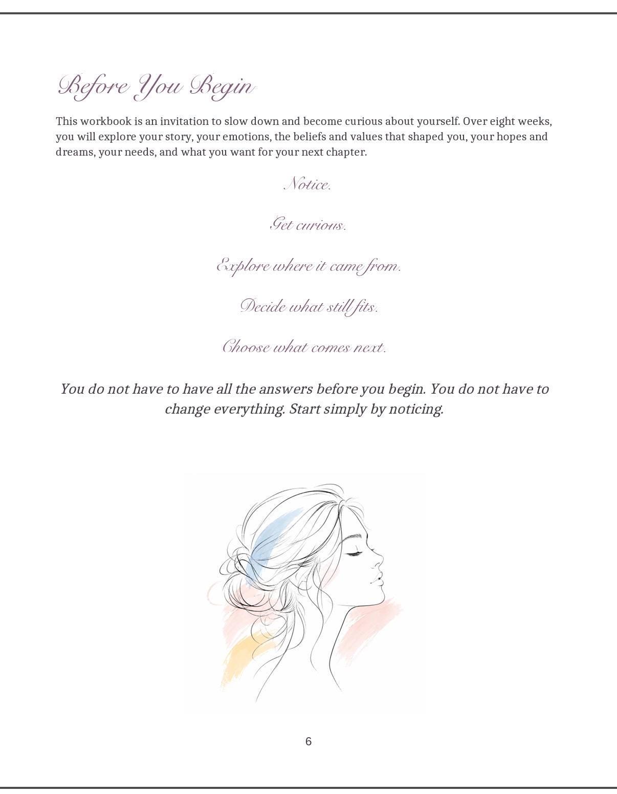 Finding Yourself Again: 8 Weeks of Guided Reflection for Women Navigating Change, preview 3